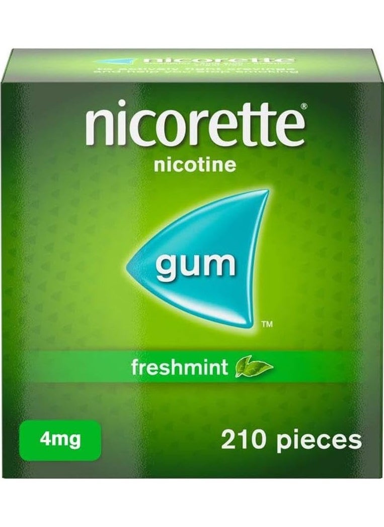 Nicorette Freshmint 4mg Gum (210 Pieces)