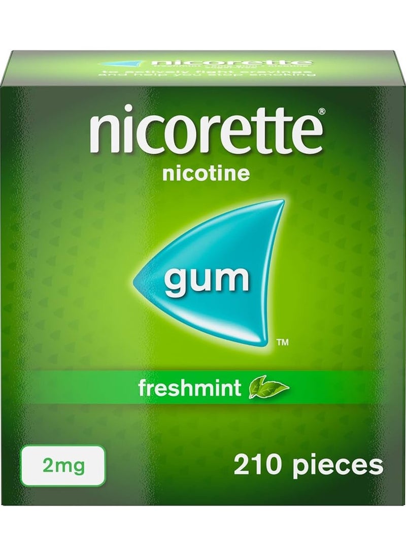 Nicorette Freshmint 2mg Gum (210 Pieces)