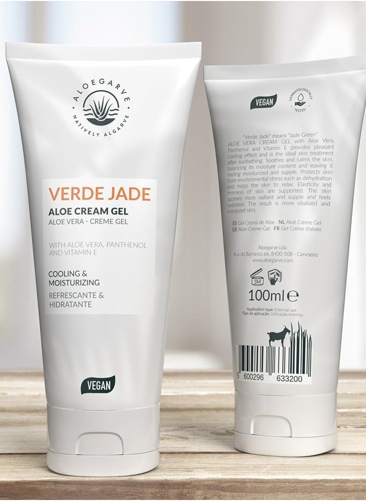 Aloegarve Natural Verde Jade Aloe Vera Cream Gel 100ml (Made in Portugal)