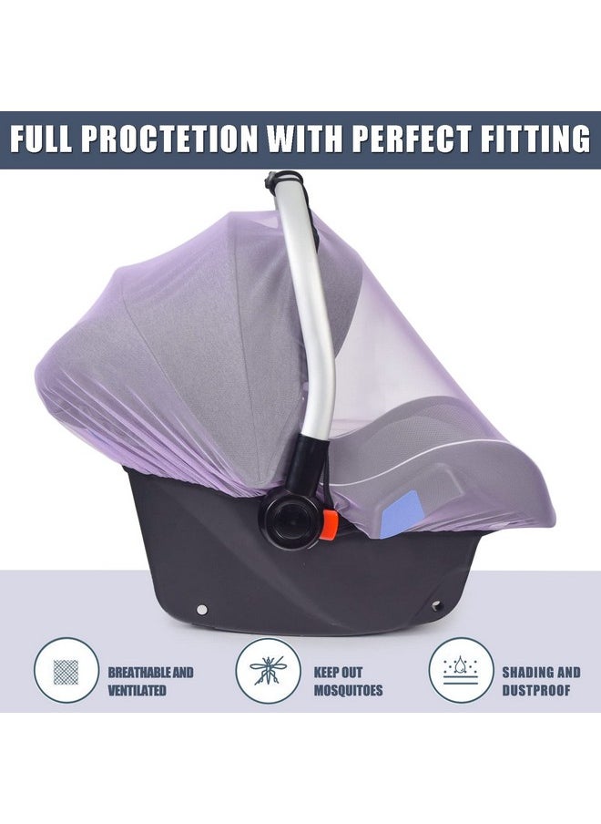 Mosquito Net For Baby Car Seats, Infant Car Seat Insect Mesh Net, Breathable, Universal Fit For All Car Seats, Premium Quality: Machine Washable Durable & Long Lasting Infant Insect Netting (Purple)