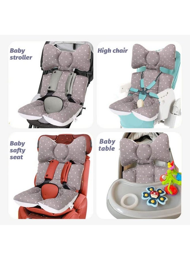 Baby Seat Pad Liner For Stroller-Soft And Breathable，3D Air Mesh Cotton Universal Baby Stroller Cushion (Grey Cross)