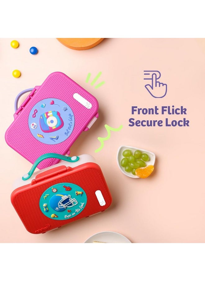 Munchbee Tritan Lunch Box Chatter Box - 2 Years Brand Warranty | Lunch Box For Kids | Tiffin Box For Kids | Lunch Box For School