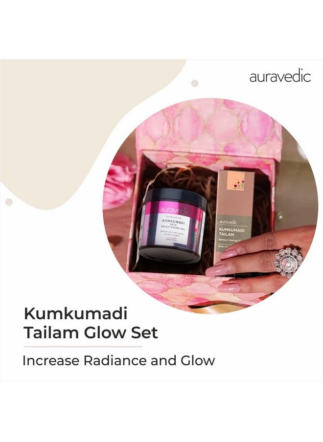 Kumkumadi Tailam & Kumkumadi Gel Set Combo (30Ml+100G) For Rejuvenating & Bright Skin, Kumkumadi Tailam From Kerala & Kumkumadi Gel With Kumkumadi Face Oil For Radiant Skin For Unisex