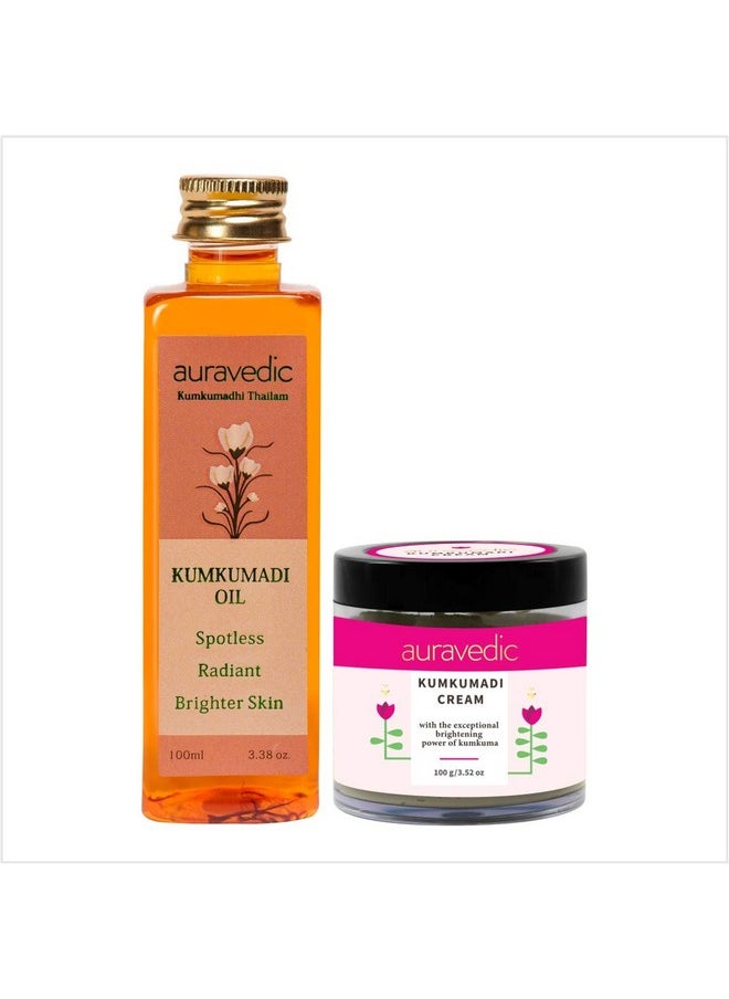 Kumkumadi Tailam Kumkumadi Face Cream For Glowing Skin Kumkumadi Oil Kumkumadi Cream For Women Men Combo 100Gm & 100Ml