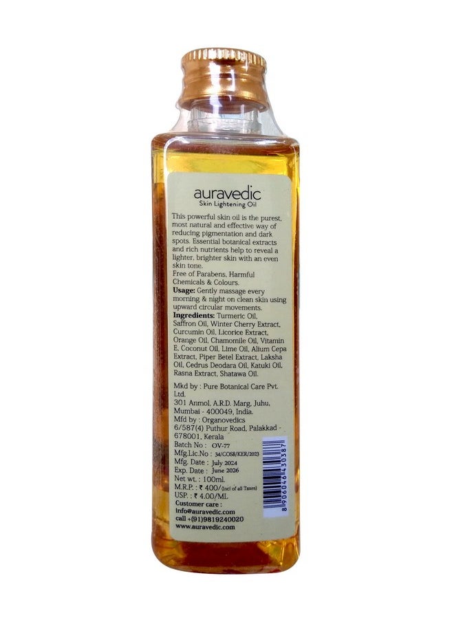 Saffron Face Oil With Ashwagandha Turmeric Moisturizer For Face Serum For Glowing Skin, Pigmentation, De Tan 100Ml