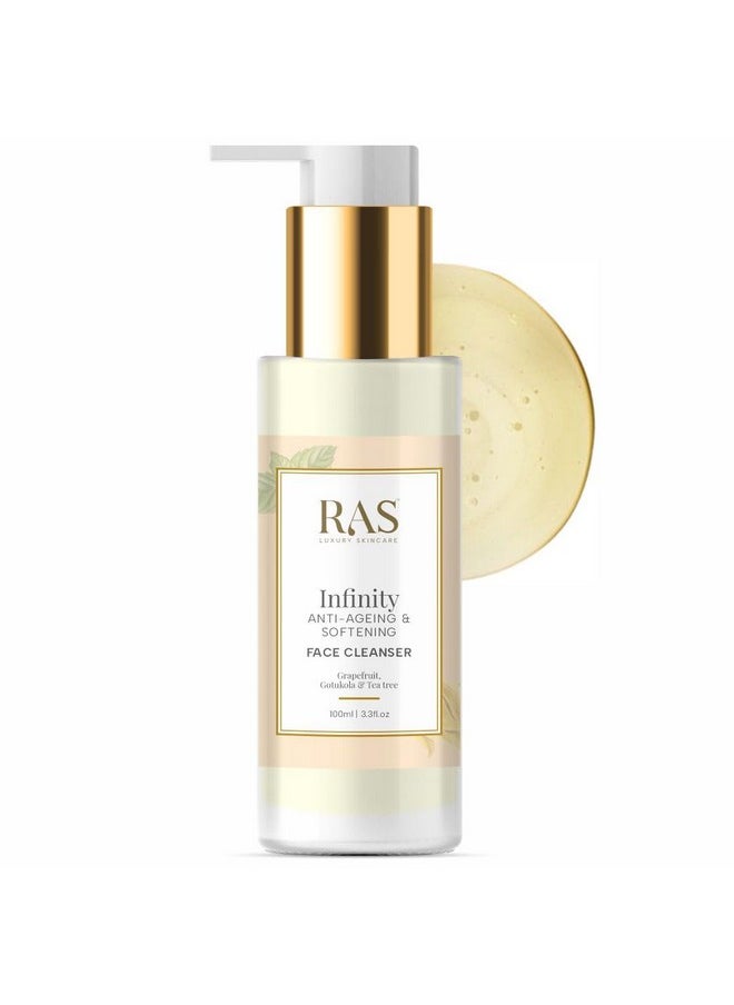 Infinity Anti Ageing Crème Face Cleanser | Face Wash With Calendula, Shea Butter & Red Algae | Soothes Skin, Locks In Moisture, Makes Skin Plump & Supple | Intensely Nourishes, 100Ml