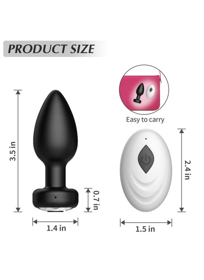 Black Portable Mini Massager with 10 Vibration Modes