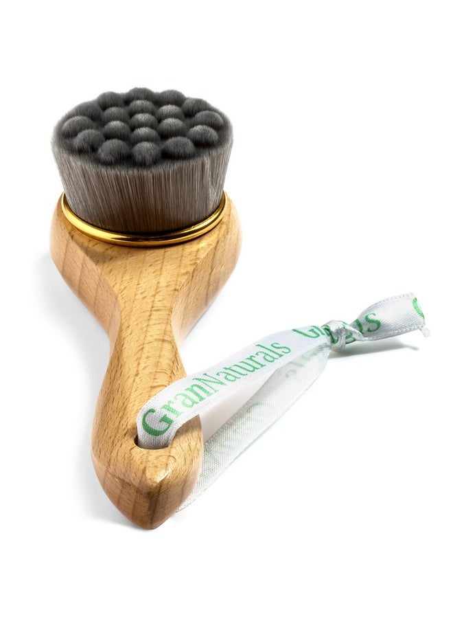 Manual Facial Cleansing Kabuki Brush - Skin Cleanser & Scrubber For Applying Foundation, Makeup, Face Mask, Acne Washing, Daily Deep Pore Cleaning - Men And Women