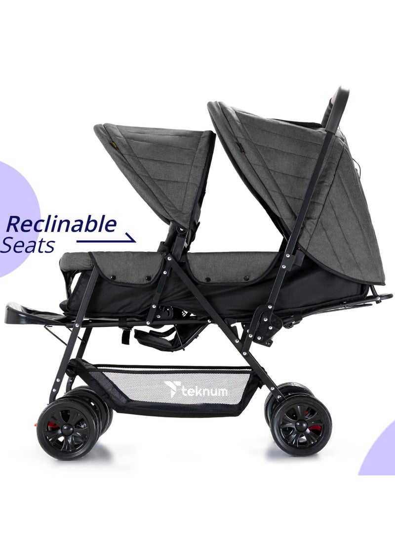 Double Stroller Combo - Dark Grey