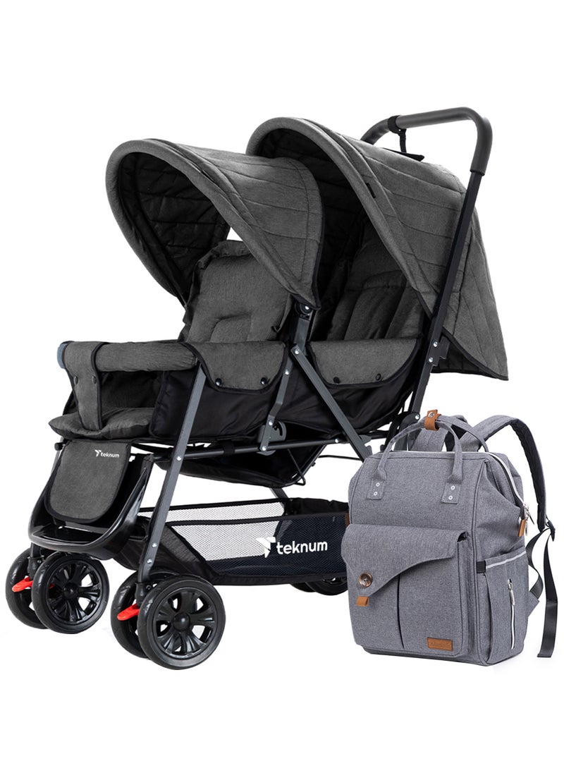 Double Stroller Combo - Dark Grey