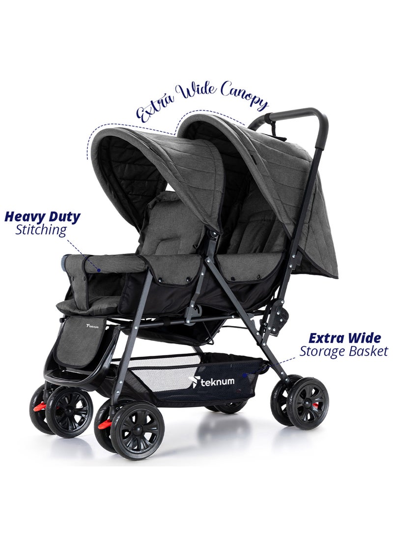 Double Stroller Combo - Dark Grey