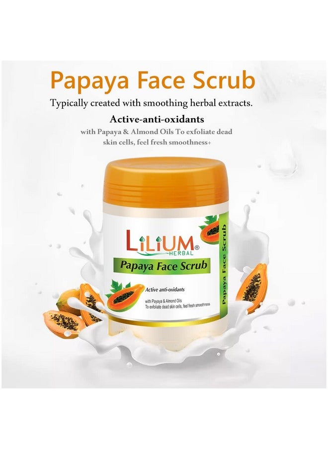 Herbal Papaya Face Scrub 900G | Active Anti-Oxidants With Papaya & Almond Oils | To Exfoliate Dead Skin Cells | Feel Fresh Smoothness | Unclogs Pores | All Skin Types