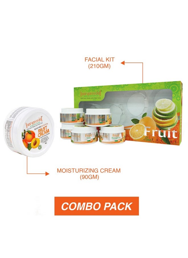 Fruit Facial Kit 210Gm And Apricot Whip Moisturizing Cream, 90Gm