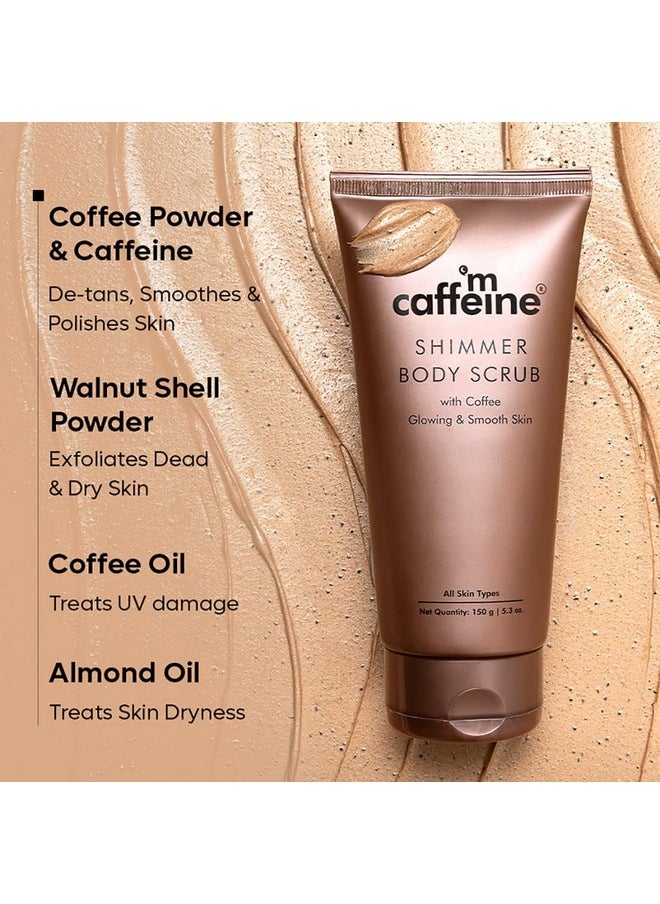 Shimmer Body Polishing Kit For Women And Men| Shimmer Body Scrub With Coffee & Shimmer Body Butter With Cocoa Butter | For Illuminizing Soft Shimmer & Glowing Skin For Men And Women