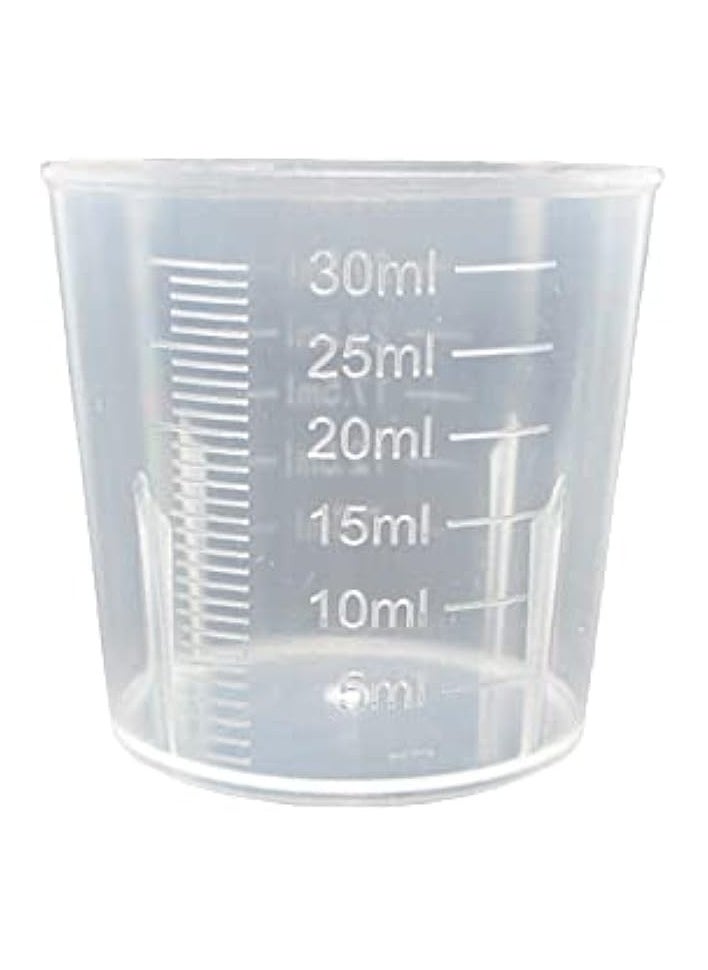 Set of 10 Reusable Medicine Cups | 1oz. (30ml) Graduated Plastic Cups with Easy-to-Read Measurements | Non-Toxic and Durable Design | Ideal for Accurate Medication Dosage, Supplements