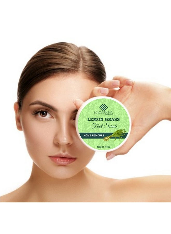 Lemon Grass Foot Scrub For Home Pedicure For Removal Of Dead Skin And Moisturised Feet -100G And Foot Scrubber Tool