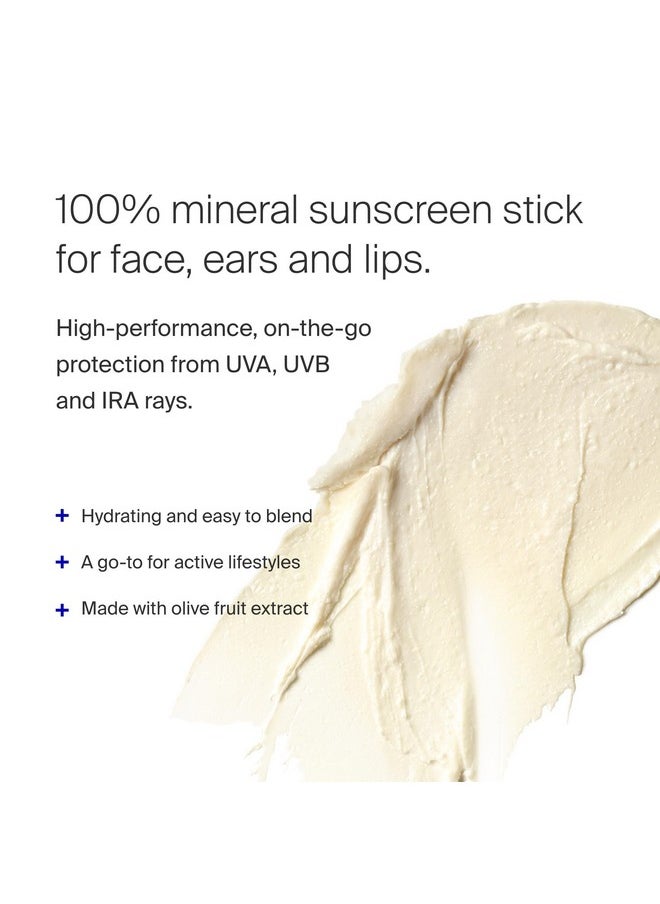 Play 100% Mineral Stick Spf 50, 0.67 Oz - On-The-Go Broad Spectrum Face Sunscreen For Sensitive Skin - Water Resistant - Vegan - Clean Ingredients