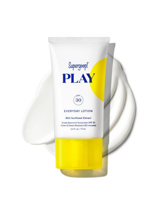 Play Everyday Spf 30 Lotion, 2.4 Oz - Broad Spectrum Sunscreen For Sensitive Skin - Water & Sweat Resistant Body & Face Sunscreen - Clean Ingredients - Great For Active Days