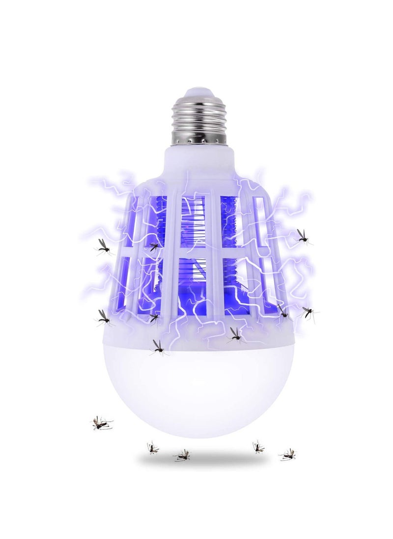 Bug Zapper Mosquito Killer Light Bulb 2 in 1 LED Electronic Pest Attractant Trap for Outdoor and Indoor Insect Zapper for Home Kitchen Backyard Patio 220V