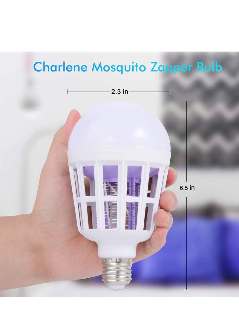 Bug Zapper Mosquito Killer Light Bulb 2 in 1 LED Electronic Pest Attractant Trap for Outdoor and Indoor Insect Zapper for Home Kitchen Backyard Patio 220V