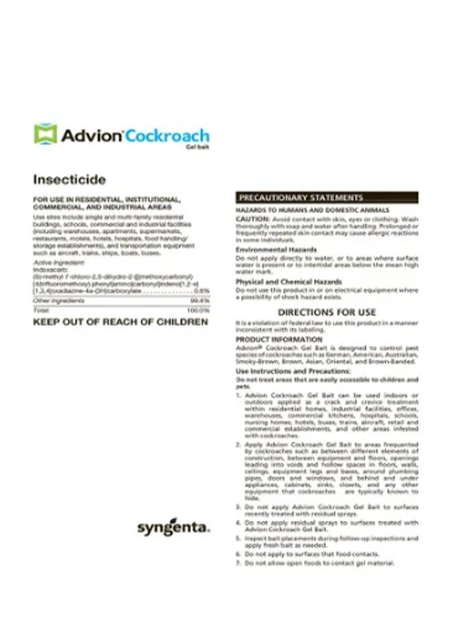 Advion Cockroach Gel Bait 2 x 30 g