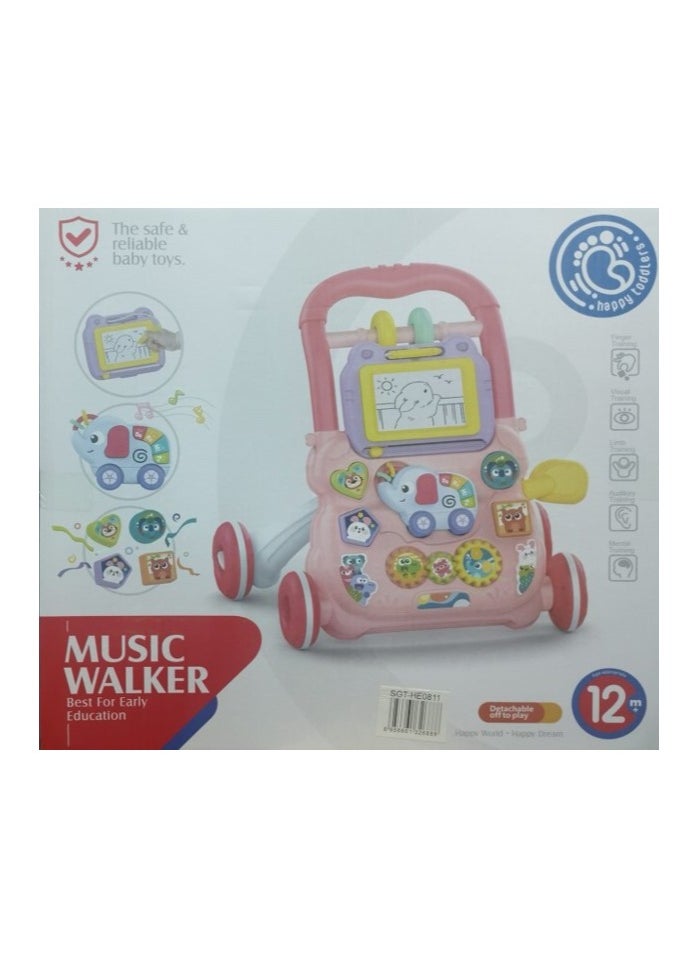 Happy Dream Music Walker - Interactive Baby Toy for Early Education, Featuring Detachable Play Parts, Music, and Sensory Activities, Suitable for 12 Months and Up