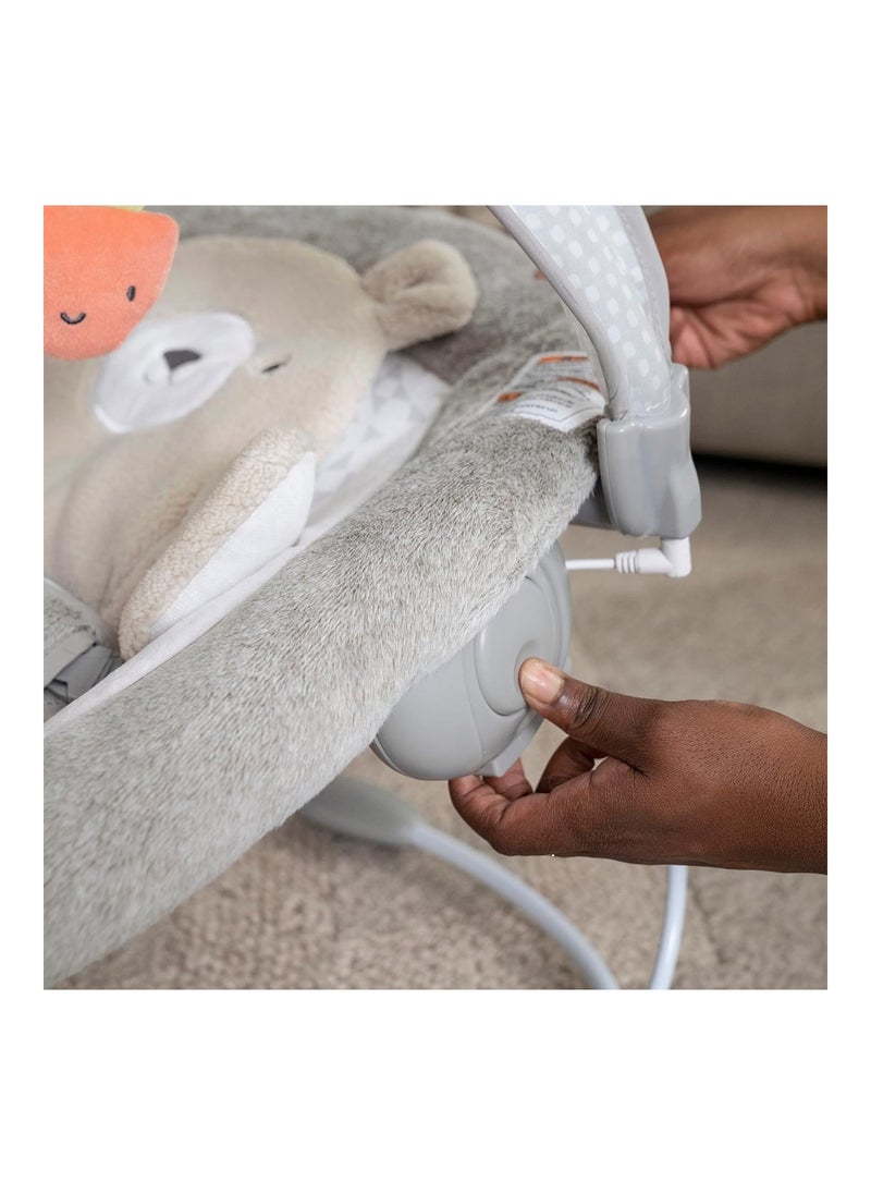 Baby Bouncer Seat With Light Up Toy Bar And Bunny Tummy Time Pillow Mat, 0+ Months