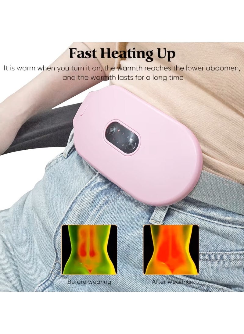 Remy Belle Menstrual Heating Pad, 3 Levels Adjustable Temperature Electric Period Heating Belt(Pink)