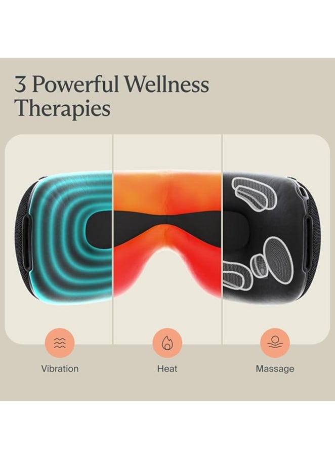 Therabody SmartGoggles 2.0 Heated Eye Mask, Sleep Mask with Blackout & Temple Massage for Personalised Relaxation and Headache Relief