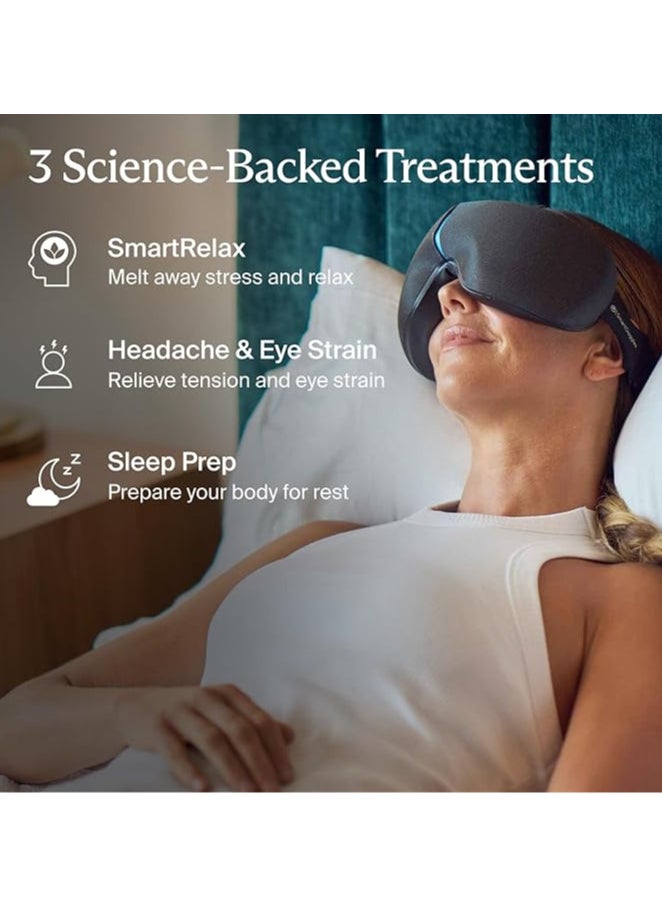 Therabody SmartGoggles 2.0 Heated Eye Mask, Sleep Mask with Blackout & Temple Massage for Personalised Relaxation and Headache Relief