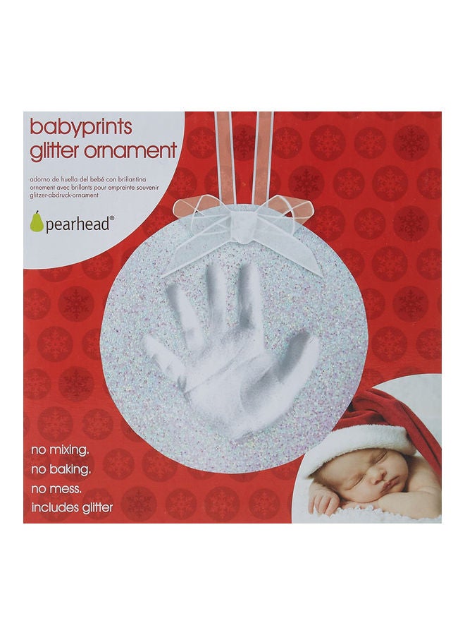 Baby Hand And Footprint Glitter Ornament Kit