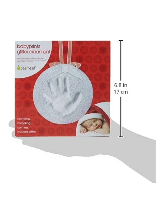 Baby Hand And Footprint Glitter Ornament Kit