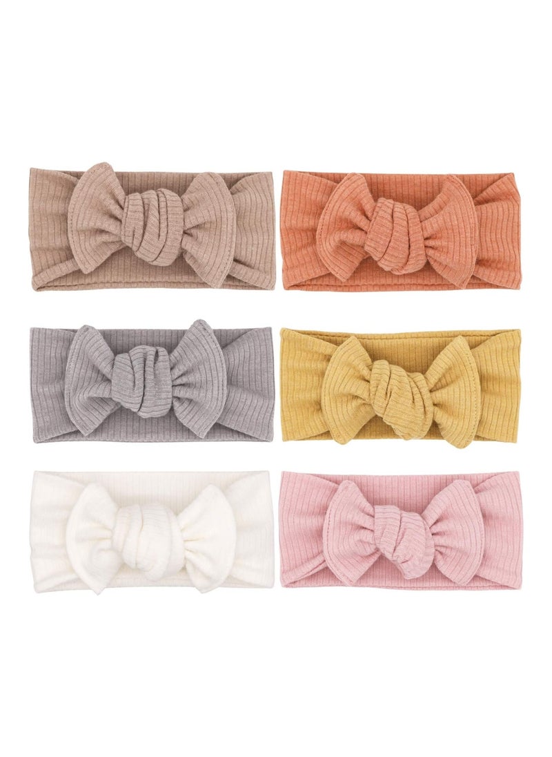 Baby Girls Headbands With Bows Infant Toddler Knit Headwrap Hair Accessories