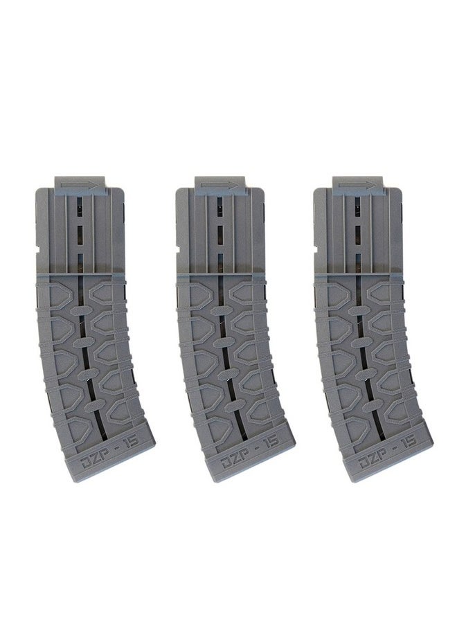 Pro-Series 3X15-Round Standard-Length Darts Magazine For Toy Foam Blasters & Guns - Compatible W. Nerf Darts Gun Bullets & Pro Adventure Force Gun - For Foam Dart Gun & Soft Bullet Toy Gun