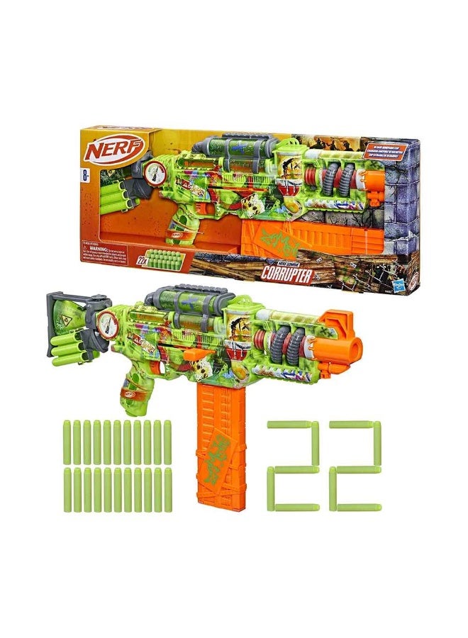 Zombie Corrupter Dart Blaster With 22 Elite Darts