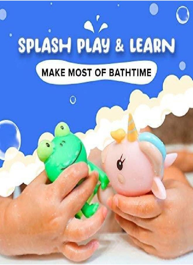 Mold Free Bath Toys for Babies and Toddlers, Animal No Hole Bath Toys, Non Squirting Bath Toys no Mold for Tub,Beach,Pool, BPA-Free, Dishwasher-Safe, Infant Bath Toys No Holes 0 1 3 6 12 18 Months