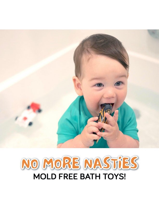 Mold Free Bath Toys For Babies & Toddlers, Car No Hole Bath Toys, Bath Toys No Mold For Tub, Beach, Pool, Bpa-Free, Safe, Fun Infant Baby Bath Toys No Holes 0 1-3 6 12 18 Months