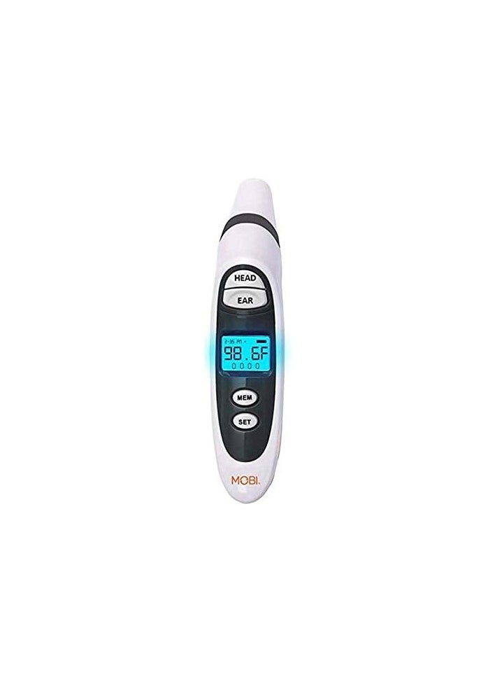 MOBI DualScan Prime 2-in-1 Ear & Forehead Digital Thermometer with Food & Bottle Readings, 4+ Features