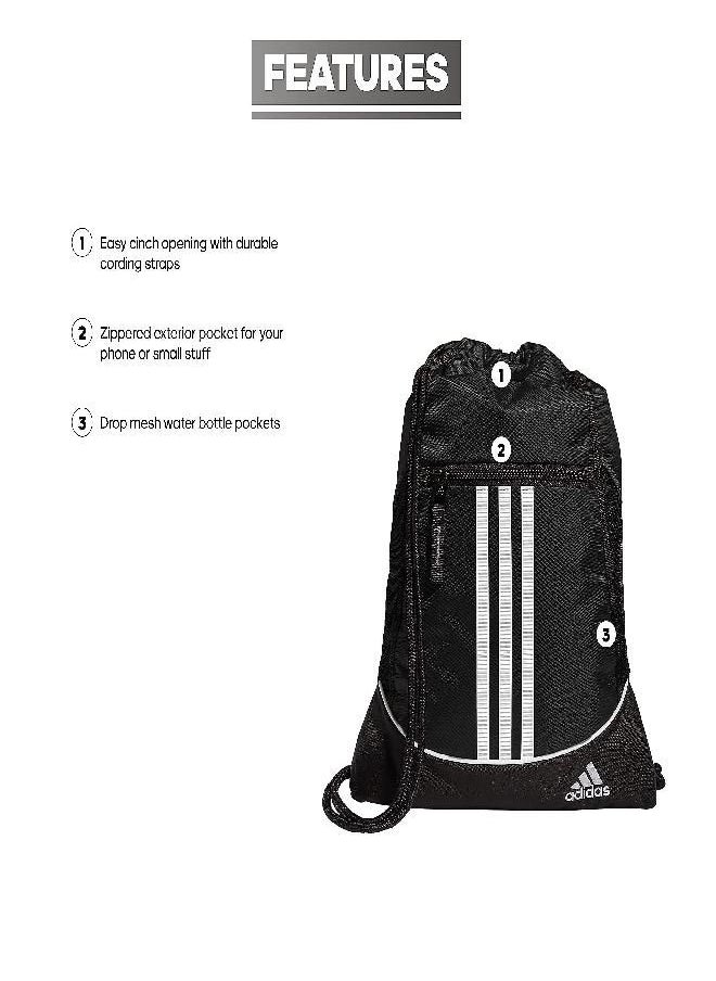 adidas Alliance 2 Sackpack, Black, One Size
