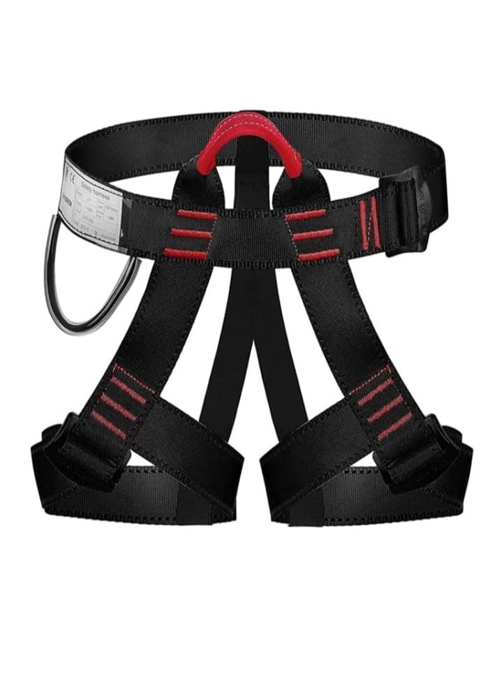 Climbing belt, Safety Belt for ziplining, Fire Rescuing, Tree Climbing Gear, Half Body belt for Women, Men. Outdoor Climbing Waist Protection Anti-fall Escape Safety Belt