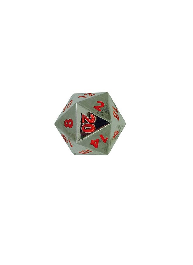 45Mm Full Metal D20 Nightmare Black - The Boulder Rpg D&D Polyhedral Dice …