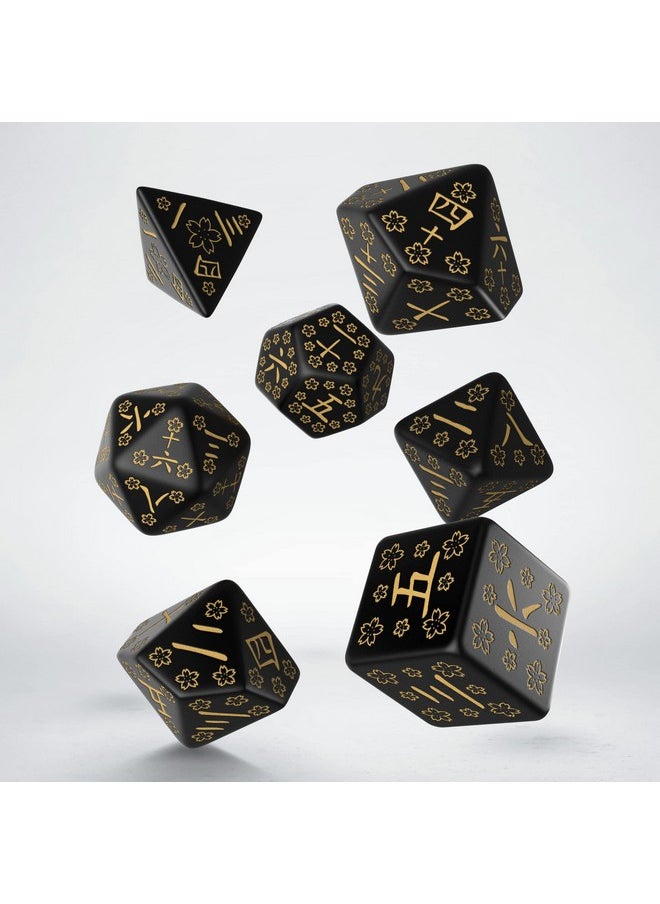 Q-Workshop Japanese Dice Set Deep Night Firefly