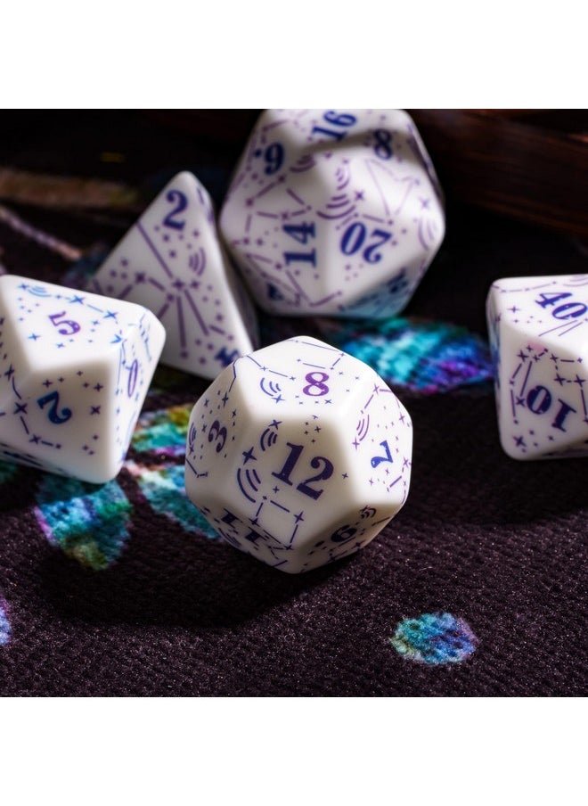 Dnd Dice Set, 7Pcs Resin D&D Dice Rpg Polyhedral Dice Set With Gift Case For Dungeons And Dragons And Other Tabletop Games