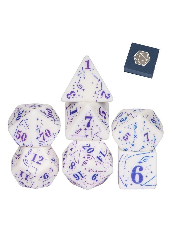 Dnd Dice Set, 7Pcs Resin D&D Dice Rpg Polyhedral Dice Set With Gift Case For Dungeons And Dragons And Other Tabletop Games