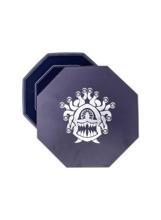 Rant - D&D Dice Tray Of Holding By Norse Foundry, 8” Octagon Shape Dice Rolling Tray For Dice Games Like Rpg And Dnd, Dice Box Storage, Removable Top Lid - Soft Padded Inner Lining