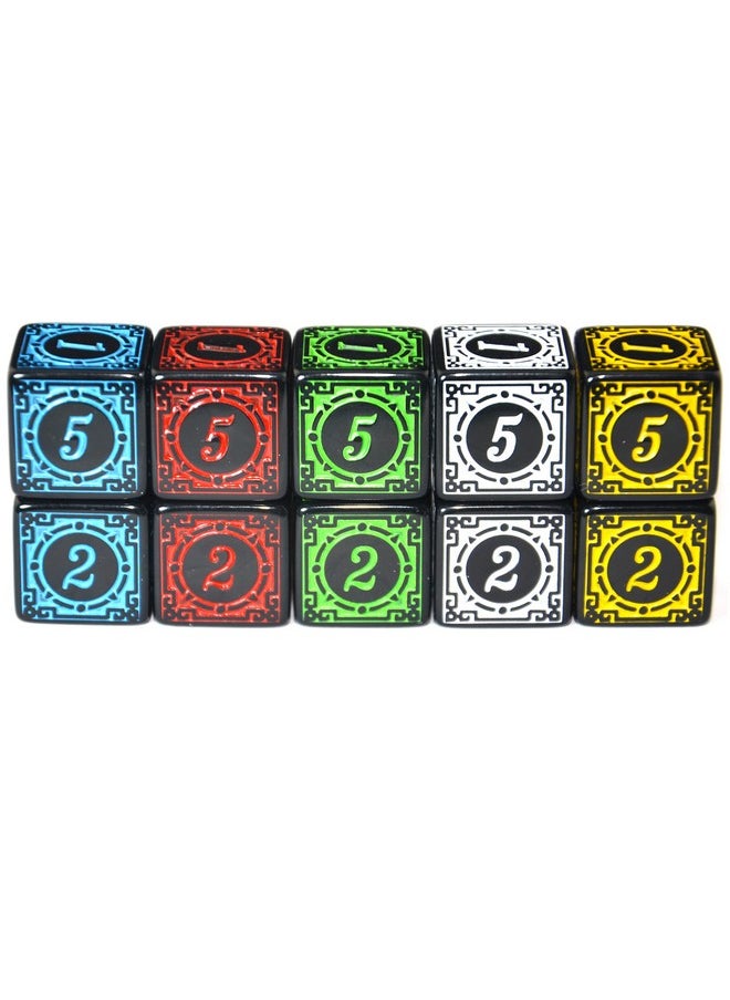 10-Pack D6 Six Sides 16Mm Dice Die For Dnd Mtg Prg Wow Table Game Math Teaching (Mix Color)