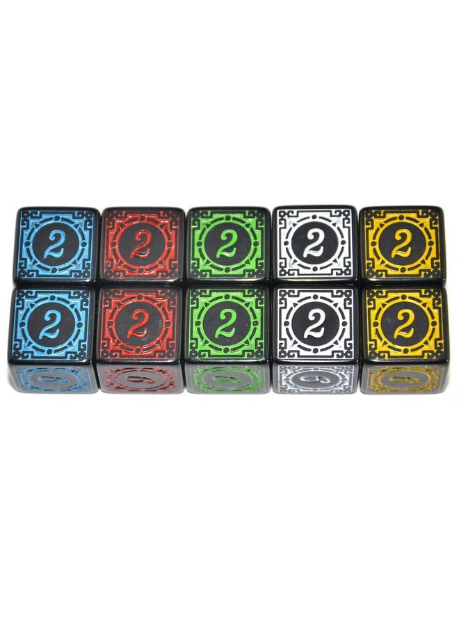 10-Pack D6 Six Sides 16Mm Dice Die For Dnd Mtg Prg Wow Table Game Math Teaching (Mix Color)