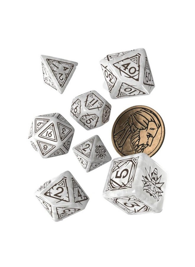 Q-Workshop Witcher Dice Set. Geralt - Q-Workshop White Wolf