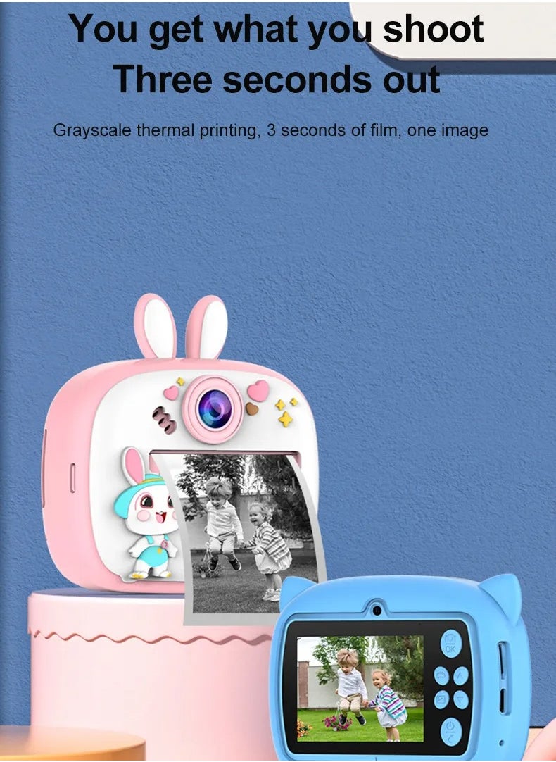 Children's Toy Digital Camera 1080p HD Screen Outdoor Toy Birthday Gift Polaroid HD Mini Print Camera Children's Digital Video Camera