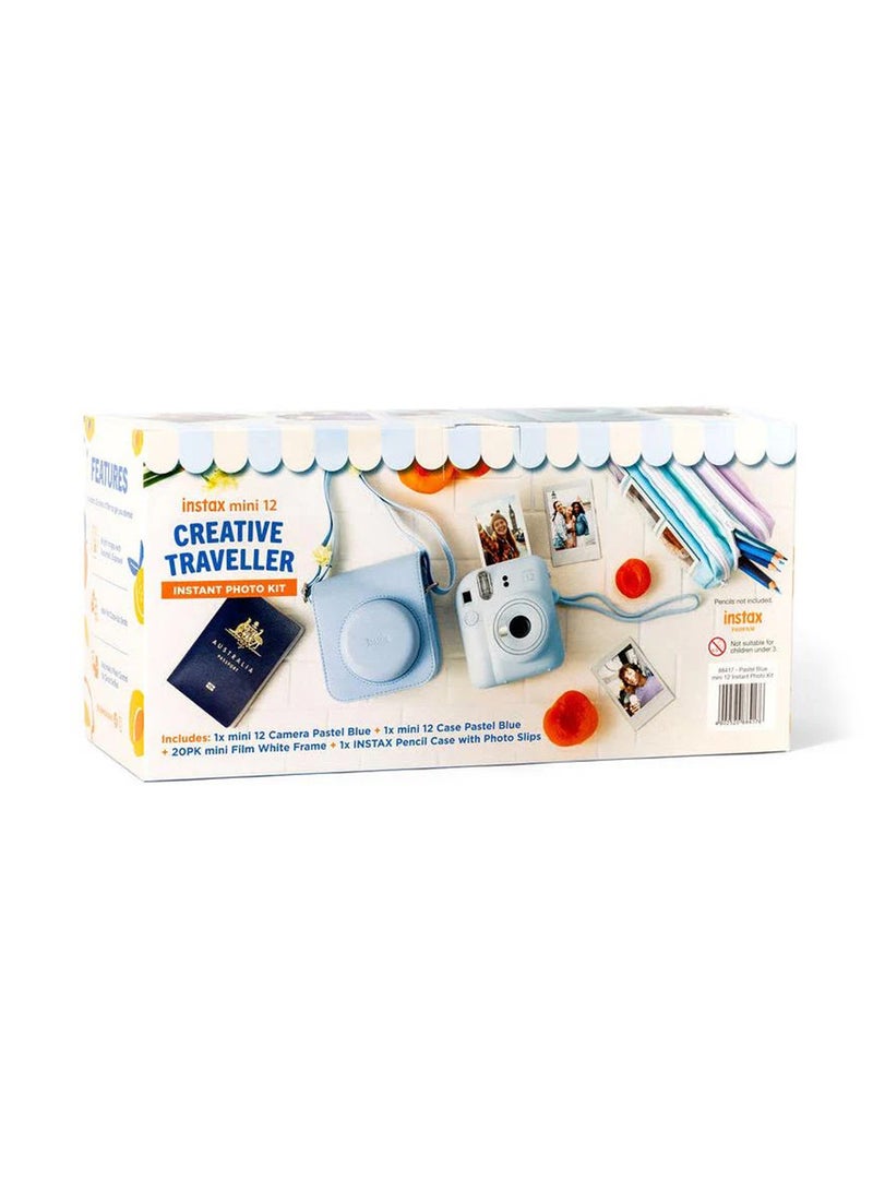 Instax Mini12 Creative Traveller Instant Photo Kit (Pastel Blue)